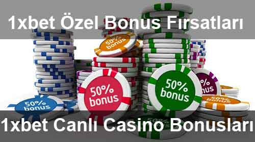 1xbet Canlı Casino Bonusları